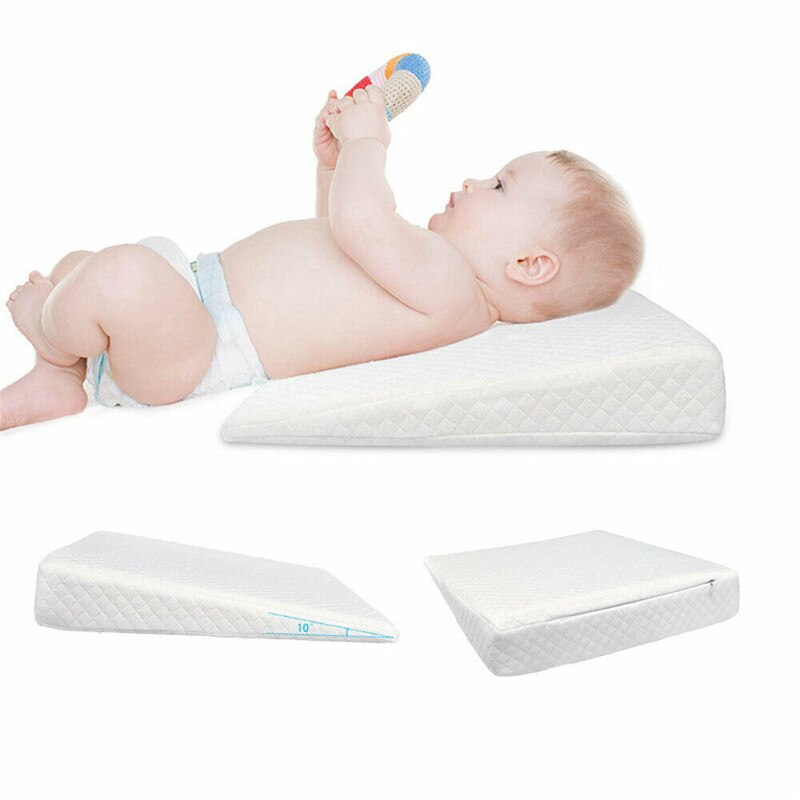 PUDCOCO Hot Newborn Baby Sleep Pillow Anti Baby Spit Milk Crib Cot Sleep Positioning Wedge Anti-Reflux Cushion Cotton Pad Mat